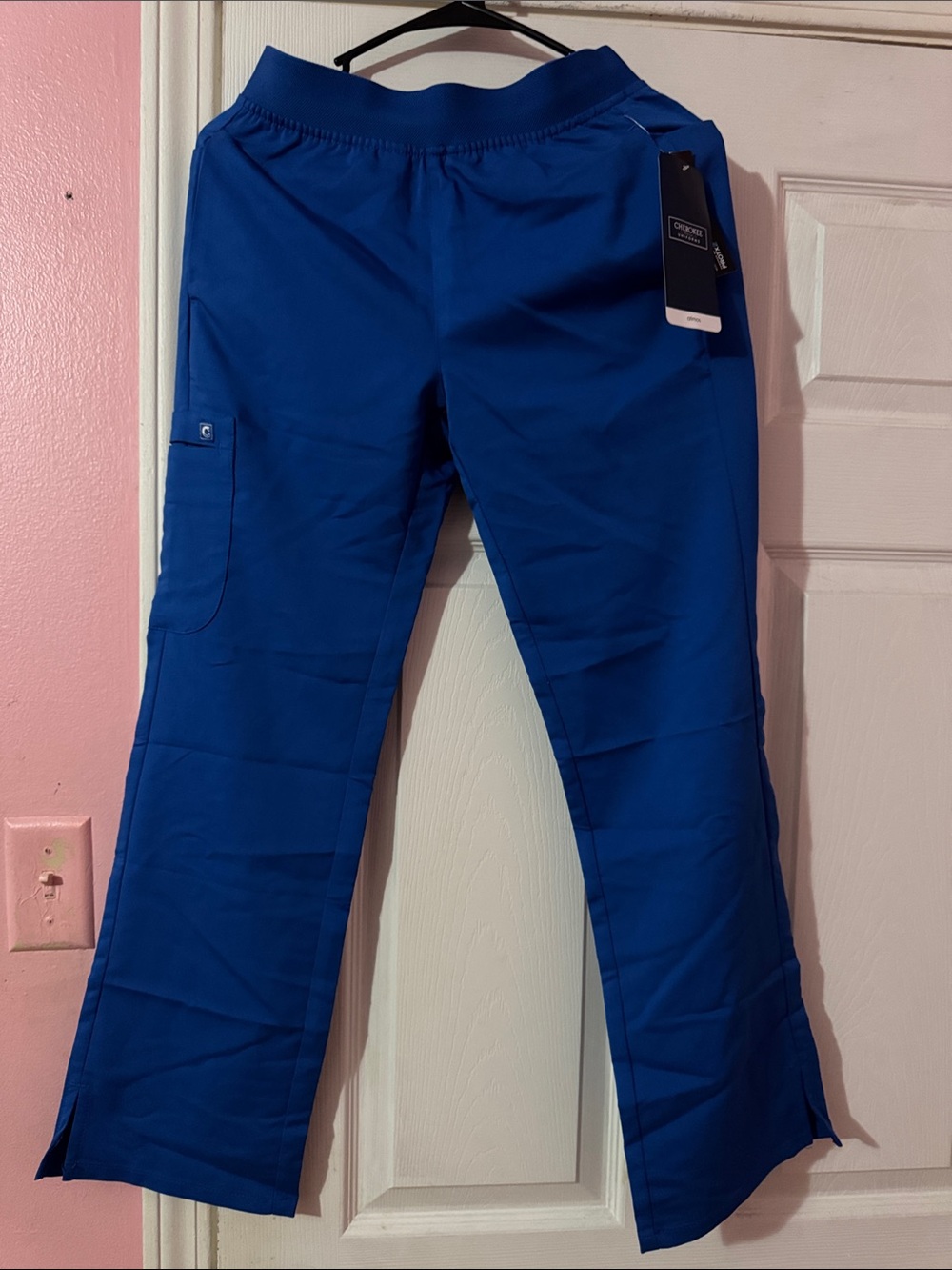 Blue scrub pants